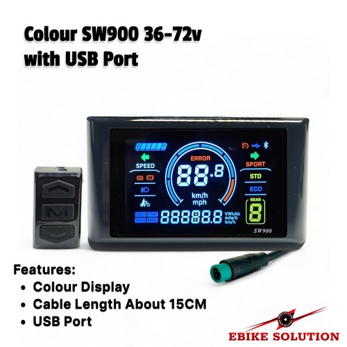 Ebike colour sw900 usb - colour, lcd
