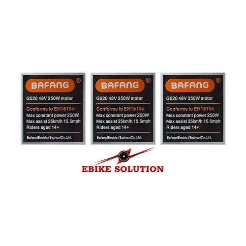 Ebike sticker decal - 3x, 250w